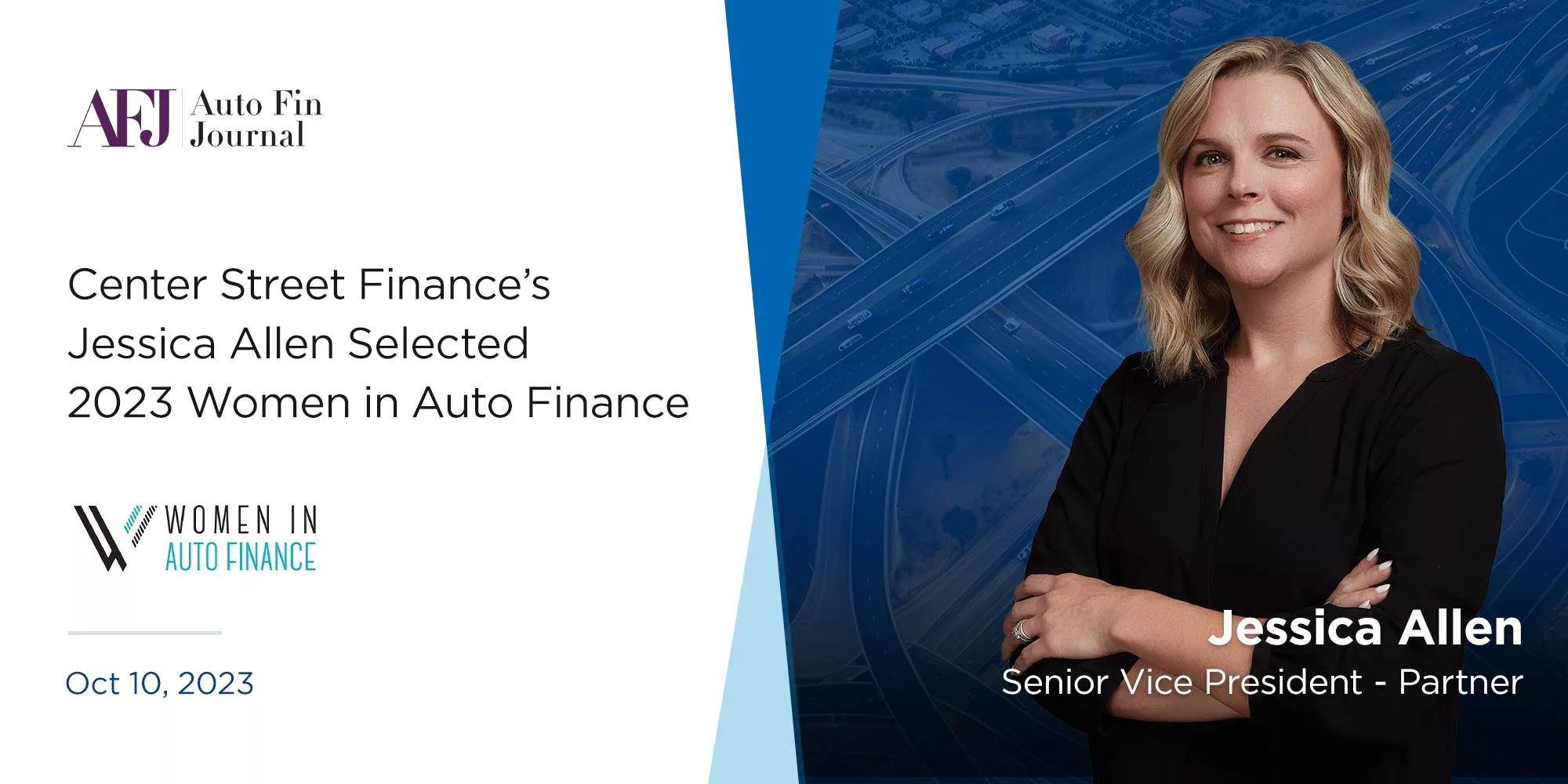 Center Street Finance’s Jessica Allen Selected As Women In Auto Finance